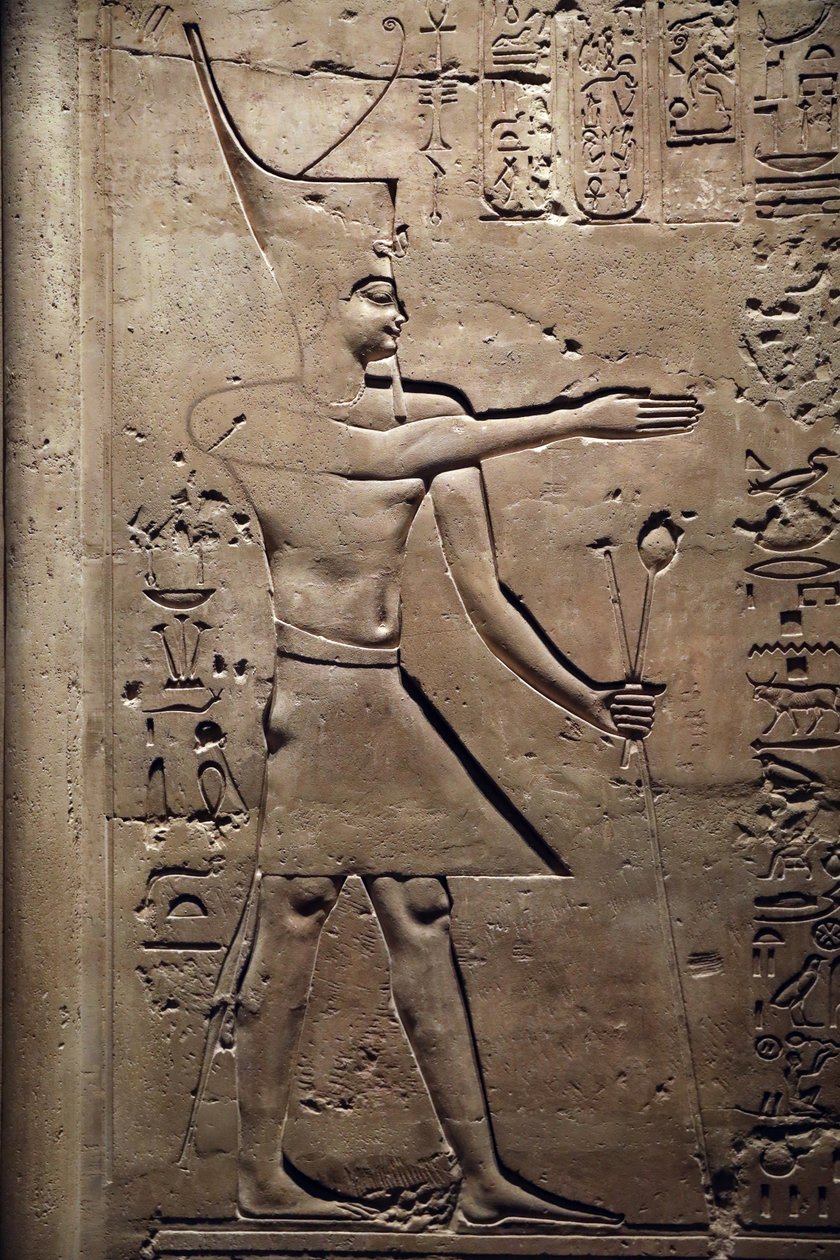 Ägypten, Medamud, Montu-Tempeltür (Detail) von Unbekannter Künstler