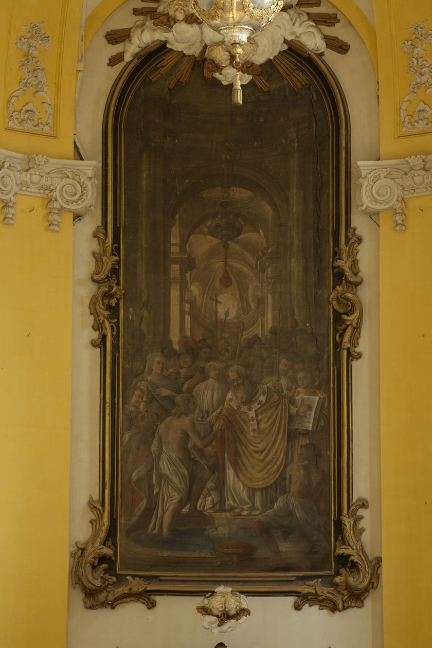 Frankreich. Großer Osten. Murthe-et-Moselle. Luneville. Kirche des Heiligen Jakob. Gemälde von Jean Girardet im Chor. Barockkunst. Architektur. Fotografie von Unbekannt