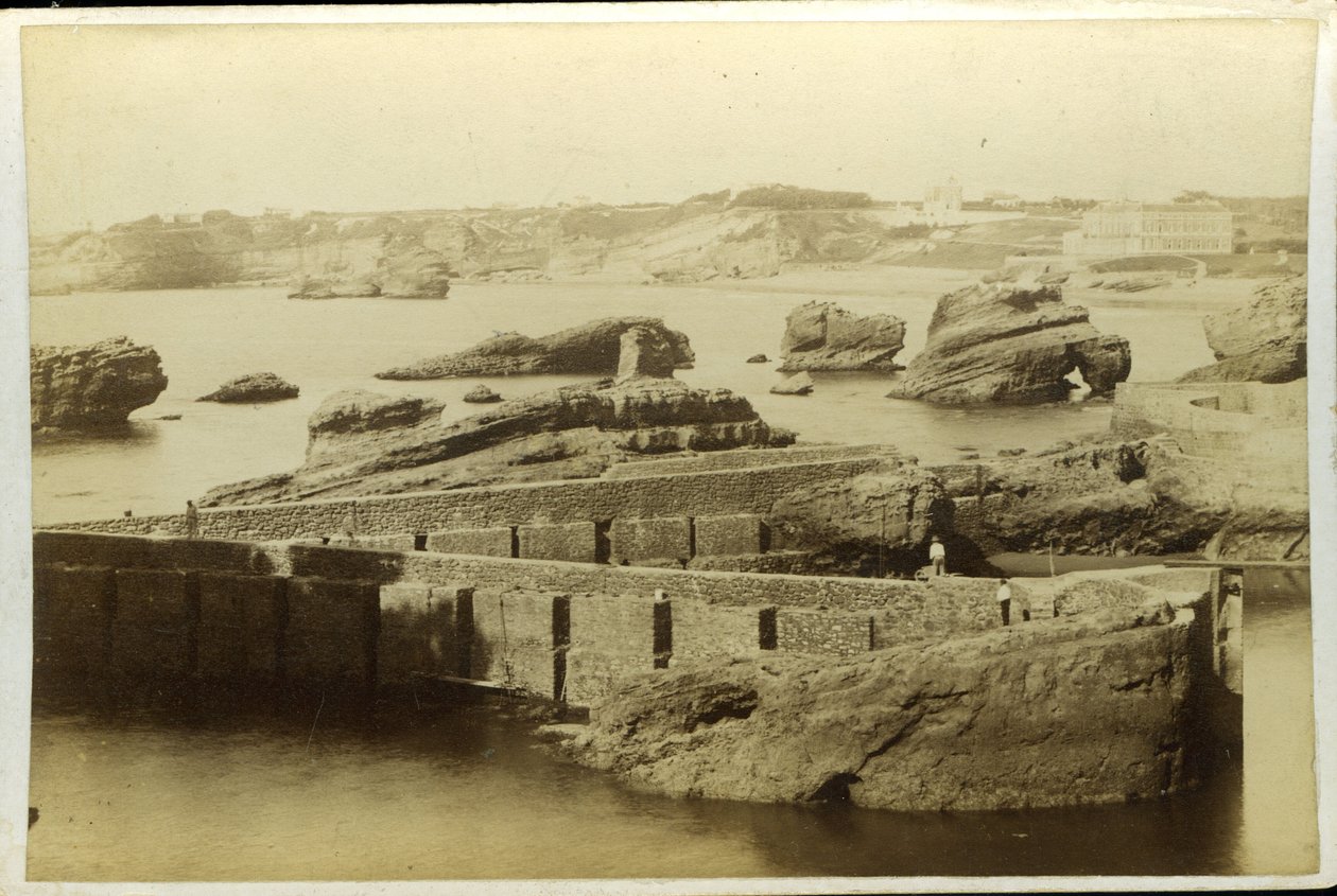 Frankreich, Aquitanien, Pyrenäen-Atlantik (64), Biarritz: Ausbau des Fischerhafens von Unbekannter Künstler