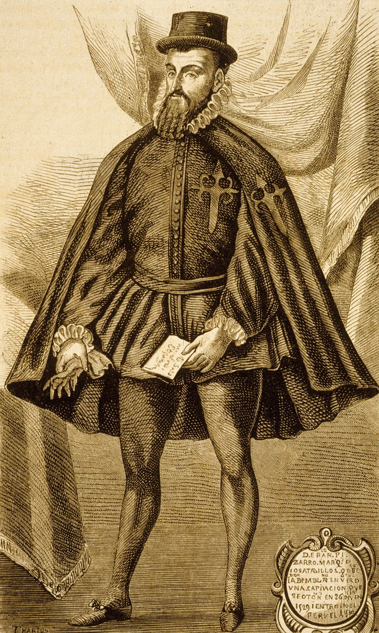 Francisco Pizarro (Gravur) von Unbekannter Künstler