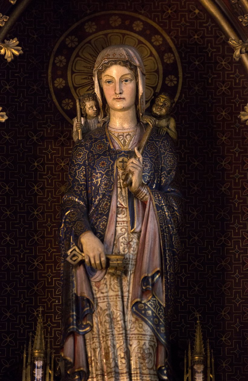 Genevieve, die Schutzpatronin von Paris. Eglise Saint Etienne du Mont, Paris 2020 von Unbekannter Künstler
