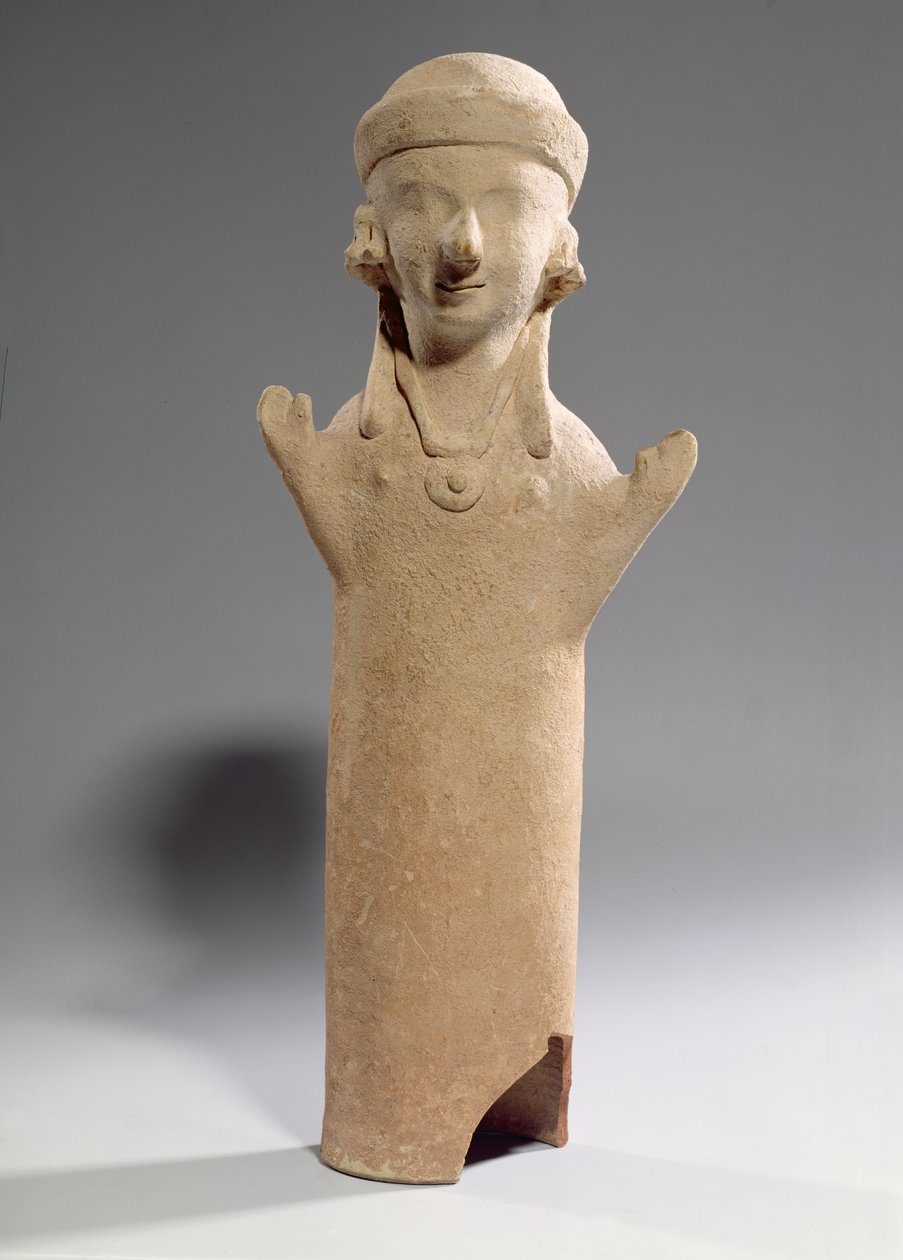 Göttin oder Verehrerin mit erhobenen Armen, Figur, ca. 550 v. Chr. von Unbekannt