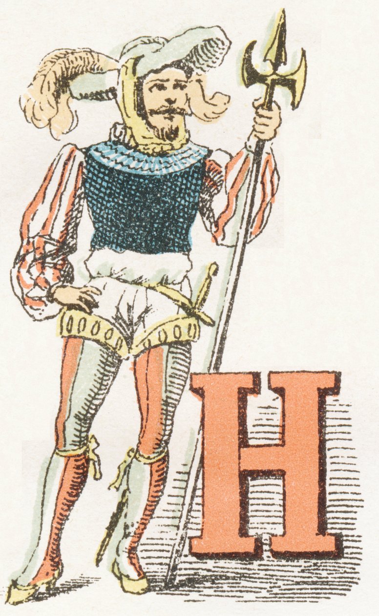 H - Hellebardier - Kinderalphabet, Editions Gordinne 1920 (Gravur) von Unbekannt