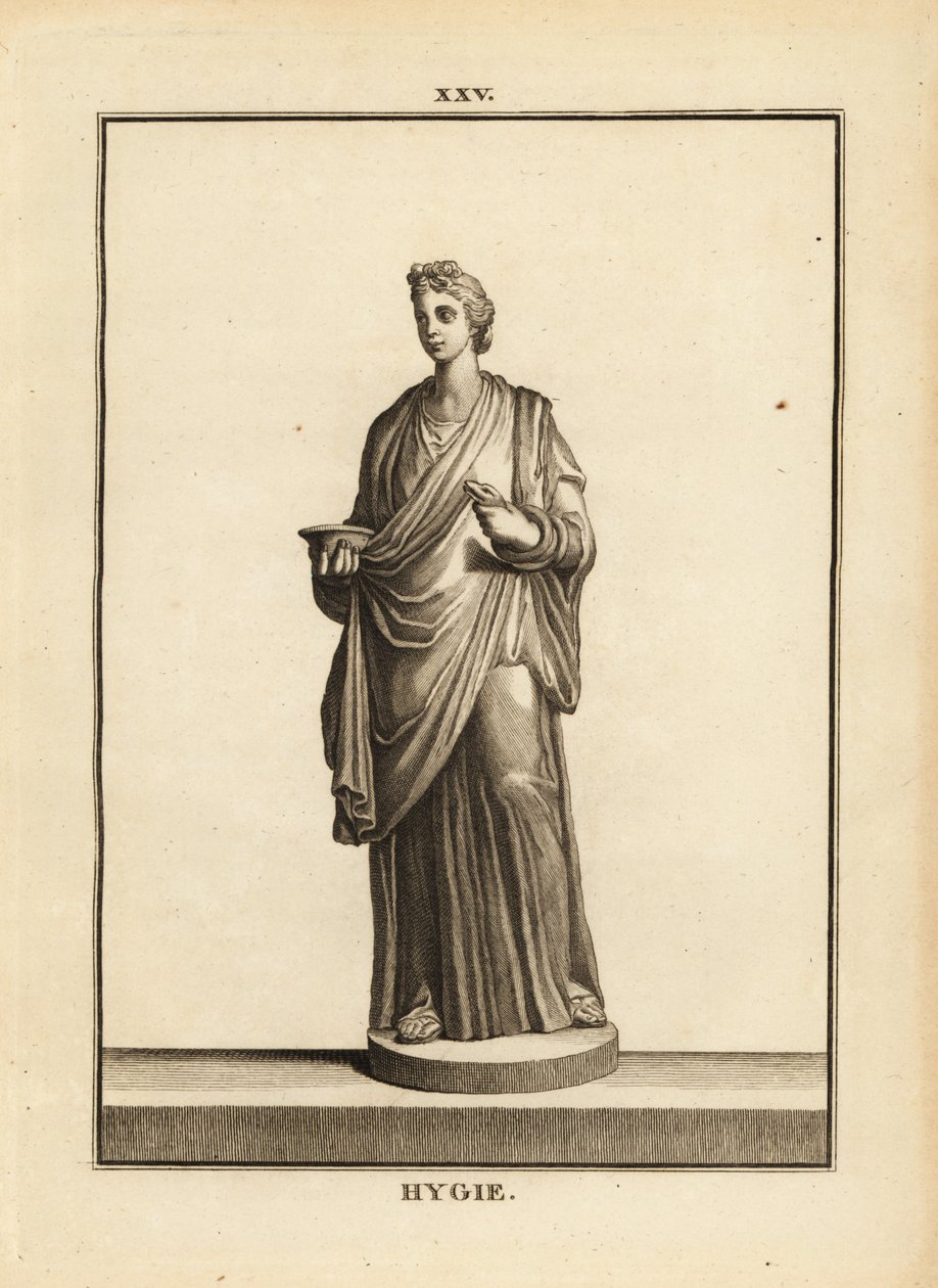 Hygieia, griechische und römische Göttin der Gesundheit und Sauberkeit, Tochter des Gottes der Medizin Asklepios von Unbekannt