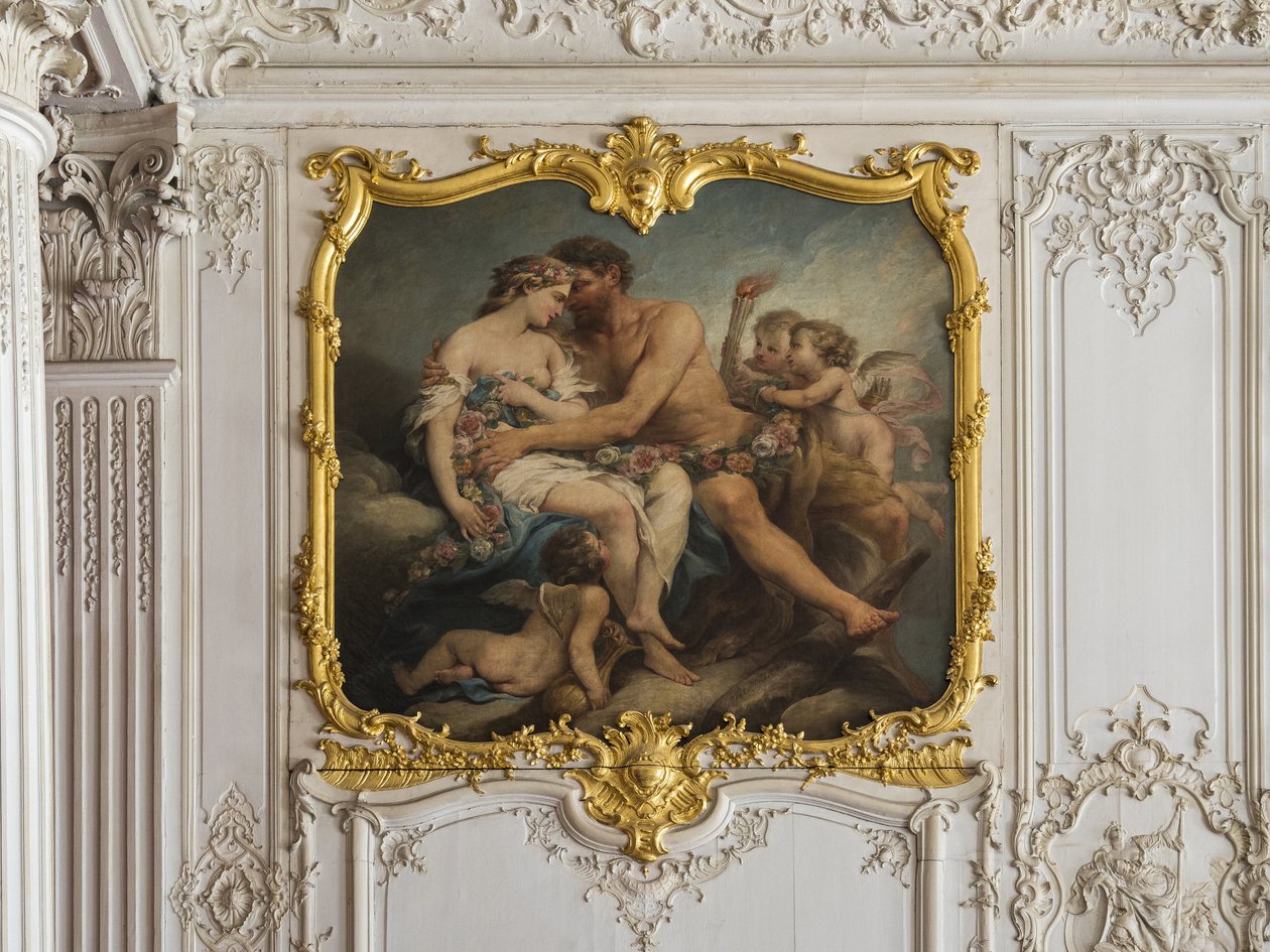 Hymen von Herkules und Hebe. Gemälde von Charles Tremolieres (1703-1739). Fürstenzimmer. Hôtel de Soubise, Paris von Unbekannt