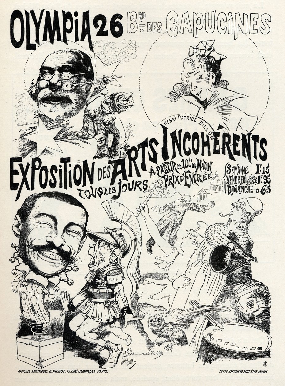 Ausstellung der Inkoherenten Kunst im Olympia, Paris von Unbekannter Künstler