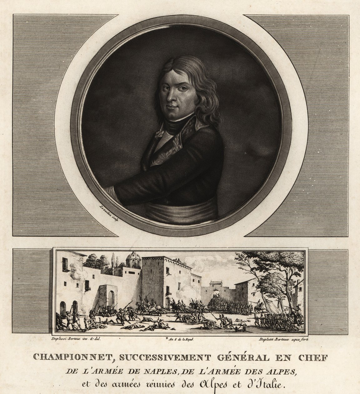 Jean Etienne Vachier Championnet, General en Chef der Armee von Neapel, der Alpen, von Italien von Unbekannt
