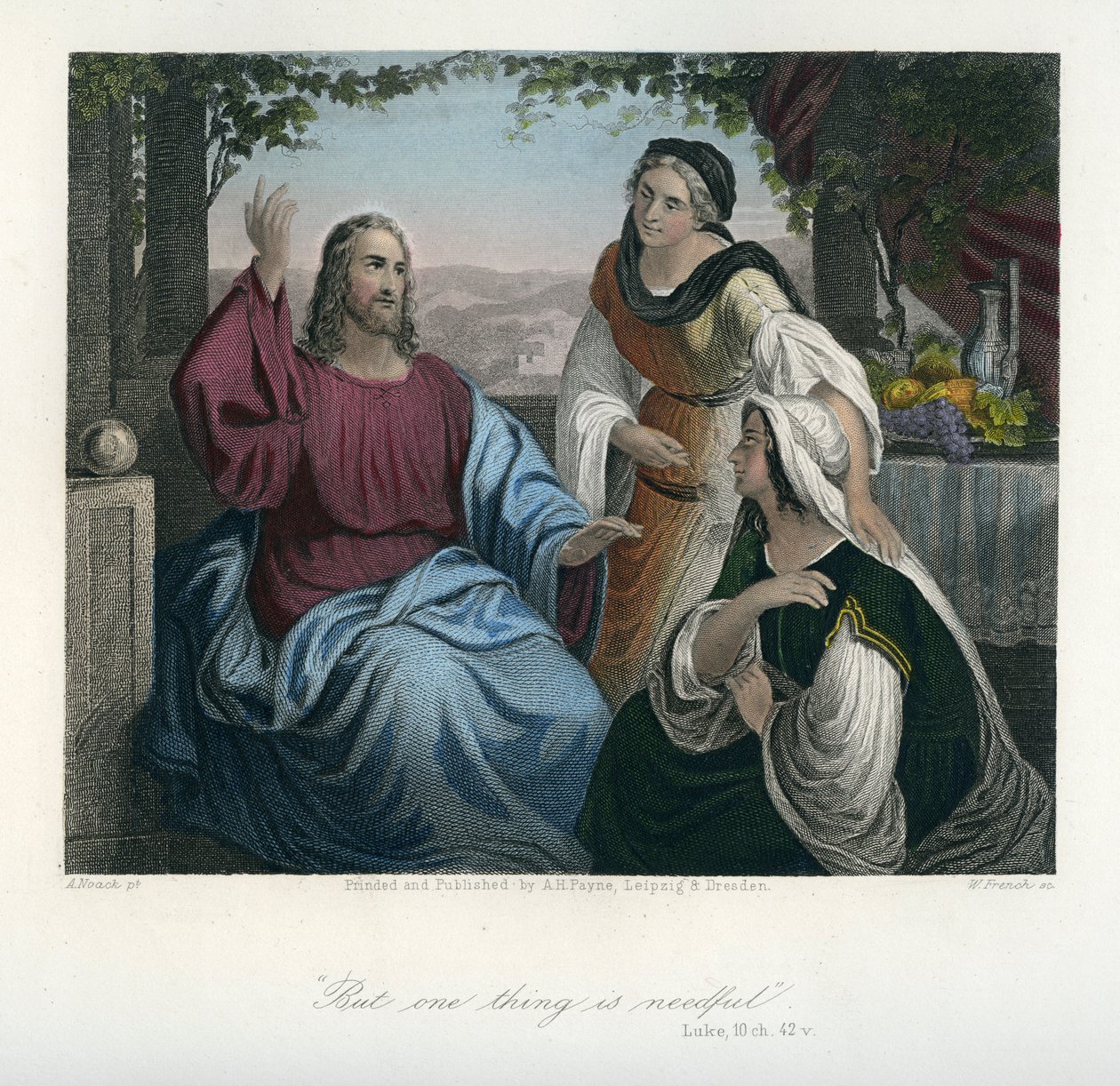 Jesus im Haus von Maria und Martha - Bibel, Neues Testament von Unbekannter Künstler