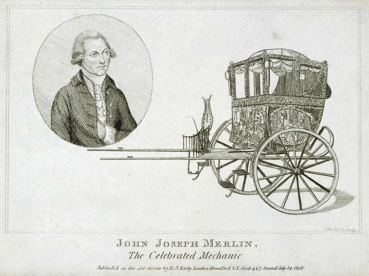 John Joseph Merlin, belgischer Erfinder und Mechaniker, ca. 1770 von Unbekannt