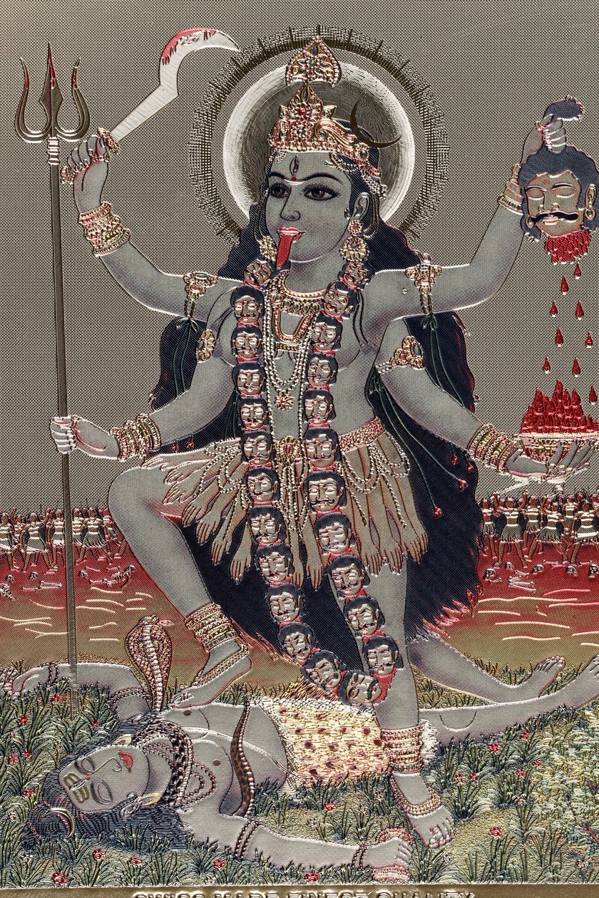 Kali: Hindu-Göttin der Zeit, Schöpfung, Zerstörung, Gewalt und Macht von Unbekannter Künstler