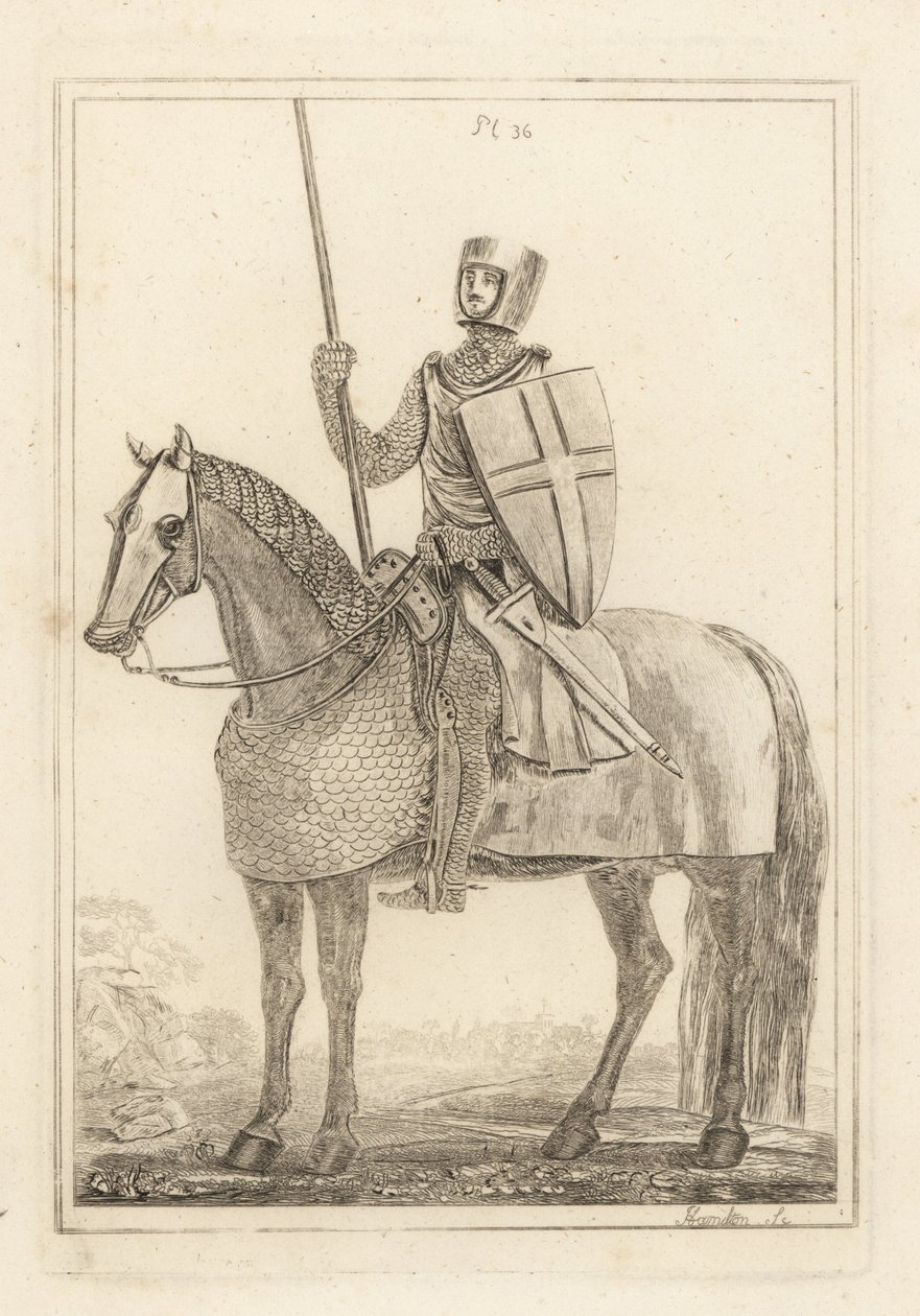 Ritter oder Mann in Rüstung zur Zeit von König Heinrich II von Unbekannt