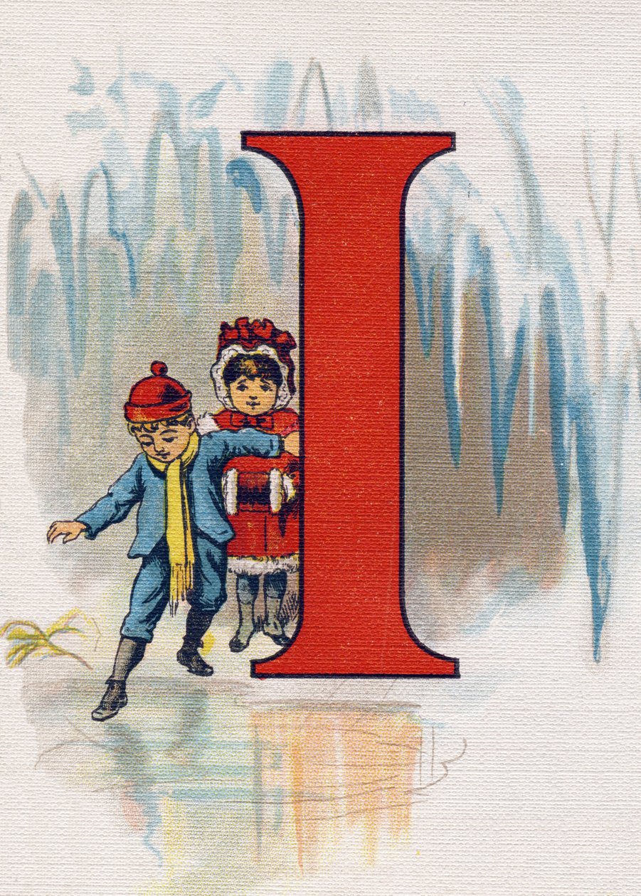 Buchstabe I: Sie werden rutschen (Illustration aus „ABC L
