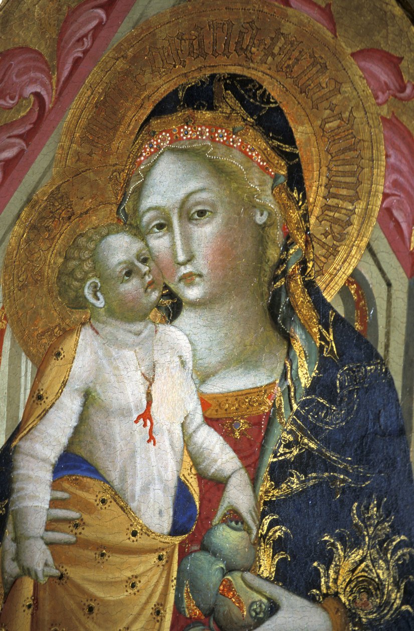 Madonna mit Kind, Francesco di Gentile, 14. Jahrhundert, Piersanti-Museum, Matelica, Marken, Italien von Unbekannt
