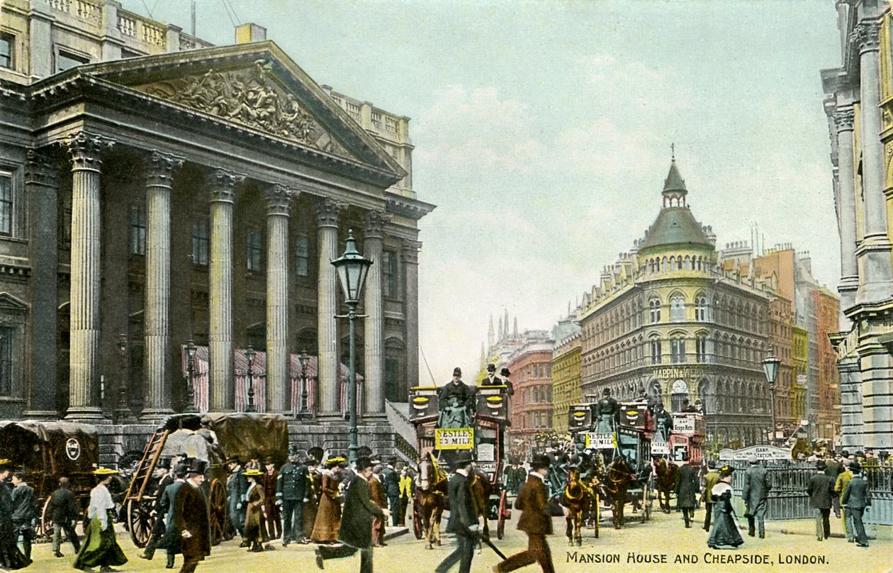 Mansion House und Cheapside, London von Unbekannter Künstler
