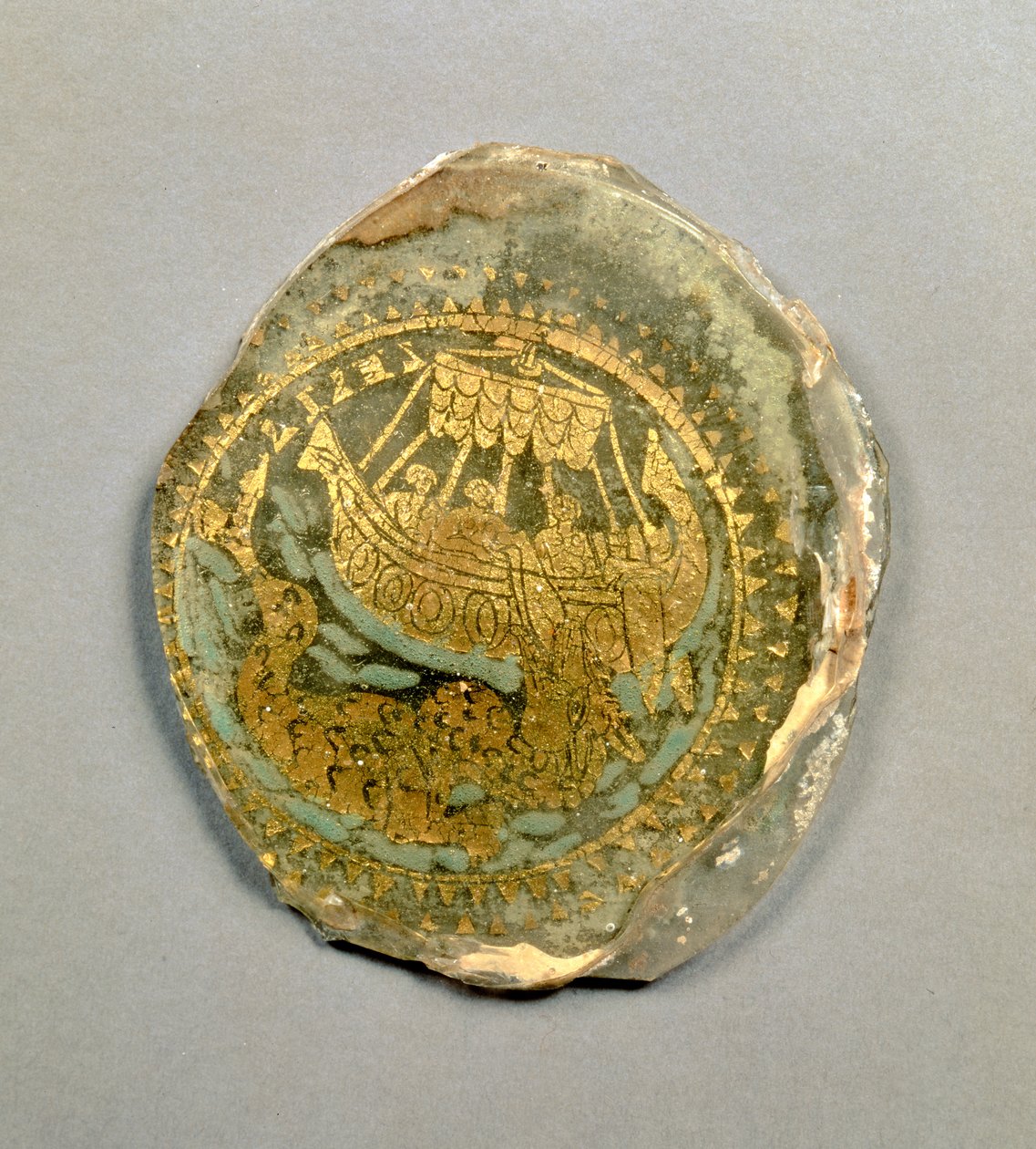 Medallion mit Darstellung von Jona und dem Wal, Römisch, 4. Jahrhundert von Unbekannt