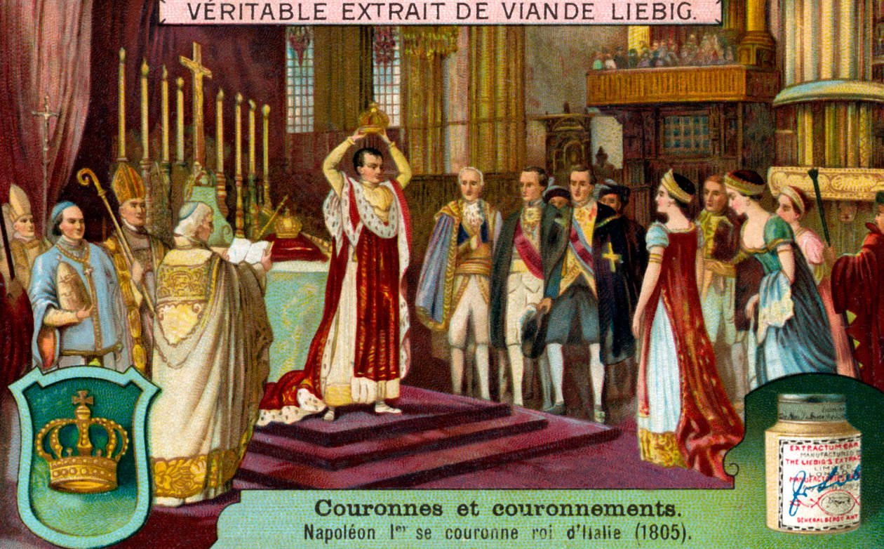 Napoleon I. krönt sich selbst zum König von Italien von Unbekannter Künstler