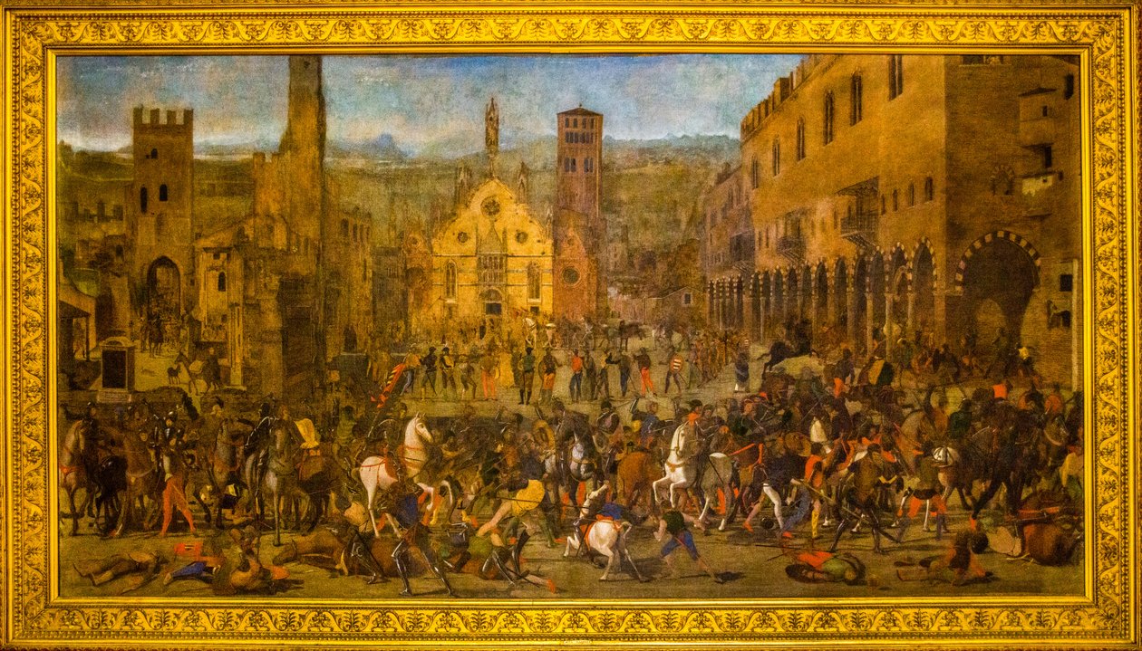 Gemälde von Mantua, das die siegreichen Kämpfe der Familie Gonzaga verherrlicht von Unbekannter Künstler