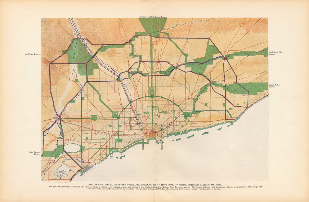 Tafel XLIV aus dem Plan von Chicago von Unbekannt