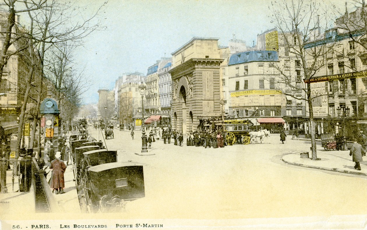 Porte Saint-Martin, Paris, um 1900 von Unbekannter Künstler