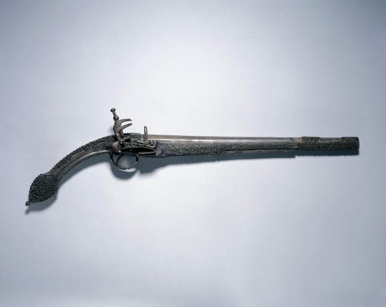 "Rattenschwanz"-Miquelet-Schlosspistole, Balkan, späte 1700er-frühe 1800er von Unbekannt