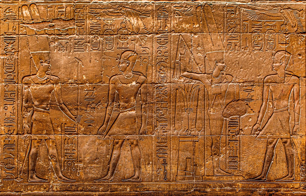 Relief, Luxor-Tempel, Theben, Ägypten von Unbekannter Künstler