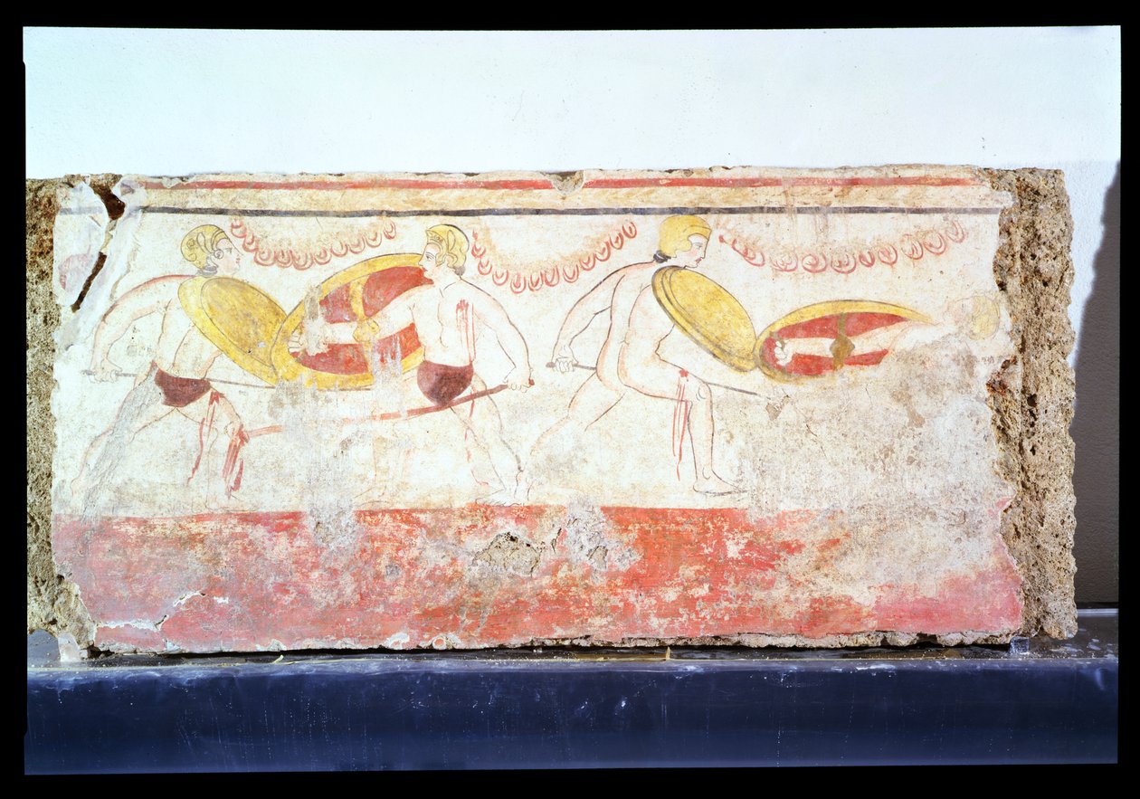 Die Schlacht der Gladiatoren, ca. 3. Jahrhundert v. Chr. von Unbekannt