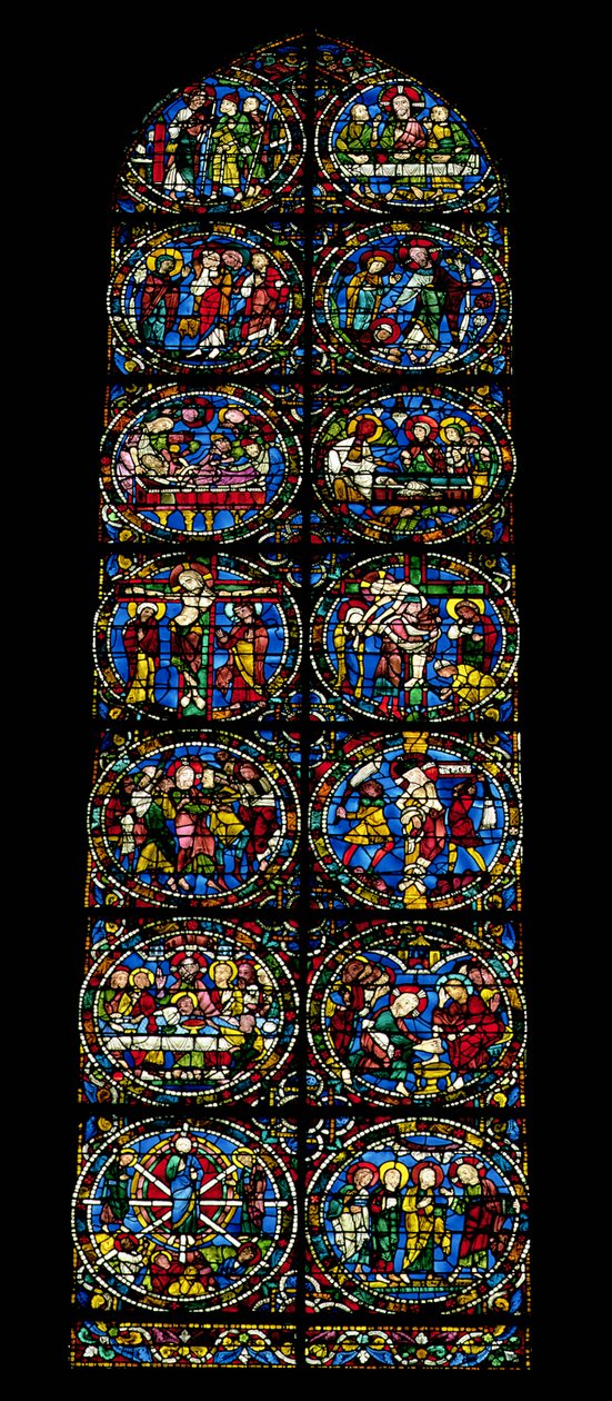 Die Passion, Lanzettfenster in der Westfassade von Unbekannt