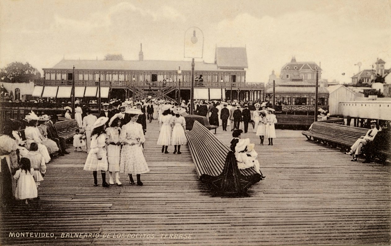 Der Pier von Pocitos, Montevideo, Uruguay von Unbekannter Künstler