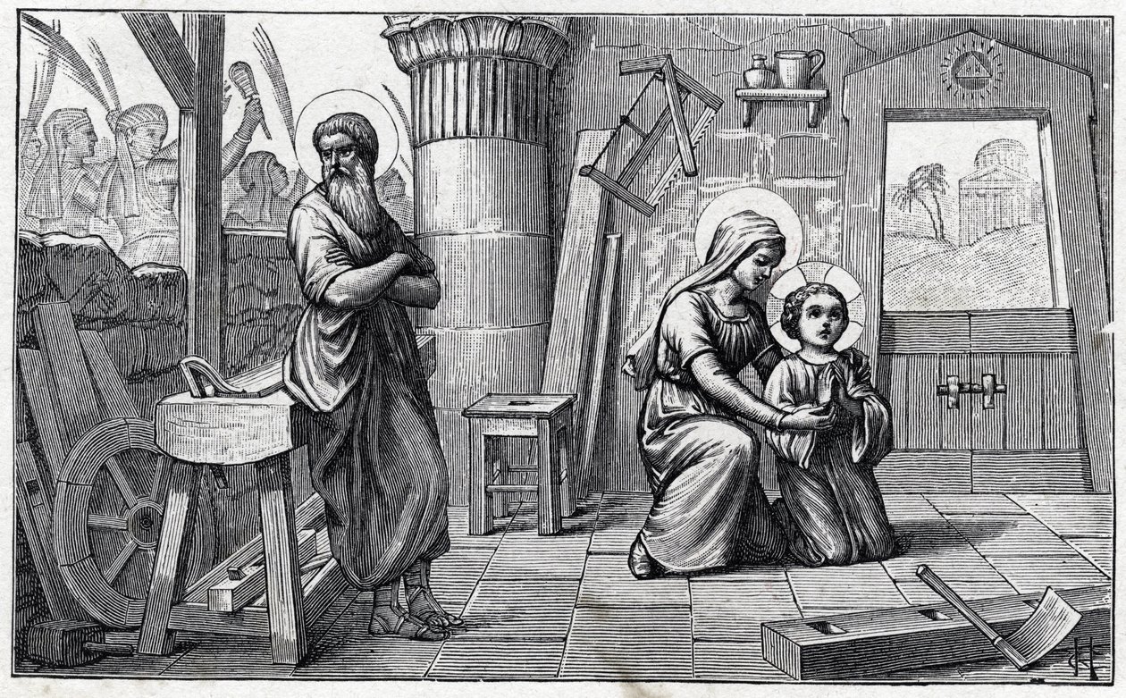 Der Aufenthalt in Ägypten. Alphabet des Jesuskindes. Ausgabe von 1932. Holzschnitte signiert H G. Private Sammlung von Unbekannter Künstler
