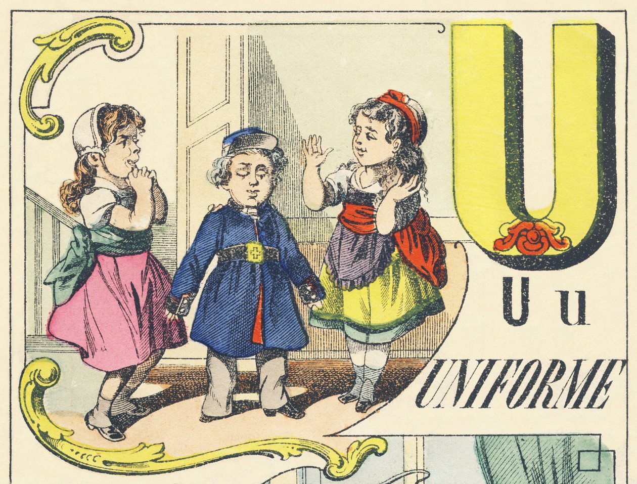 U : Uniform - Spiele-Alphabet, ca. 1890 (Illustration) von Unbekannt