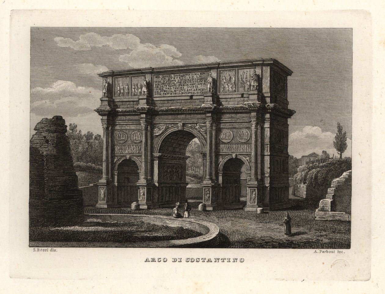Ansicht des Konstantinsbogens, Rom von Unbekannt