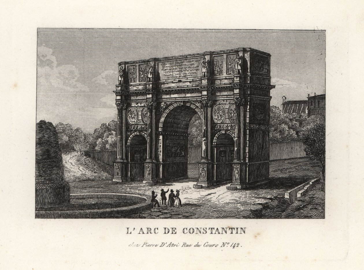 Ansicht des Konstantinsbogens, Arco di Costantino, Rom von Unbekannt