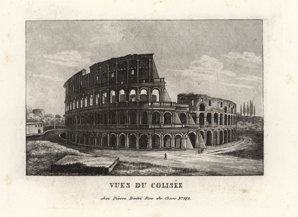 Ansicht der Ruinen des Kolosseums, Amphitheatrum Flavium, Rom von Unbekannt