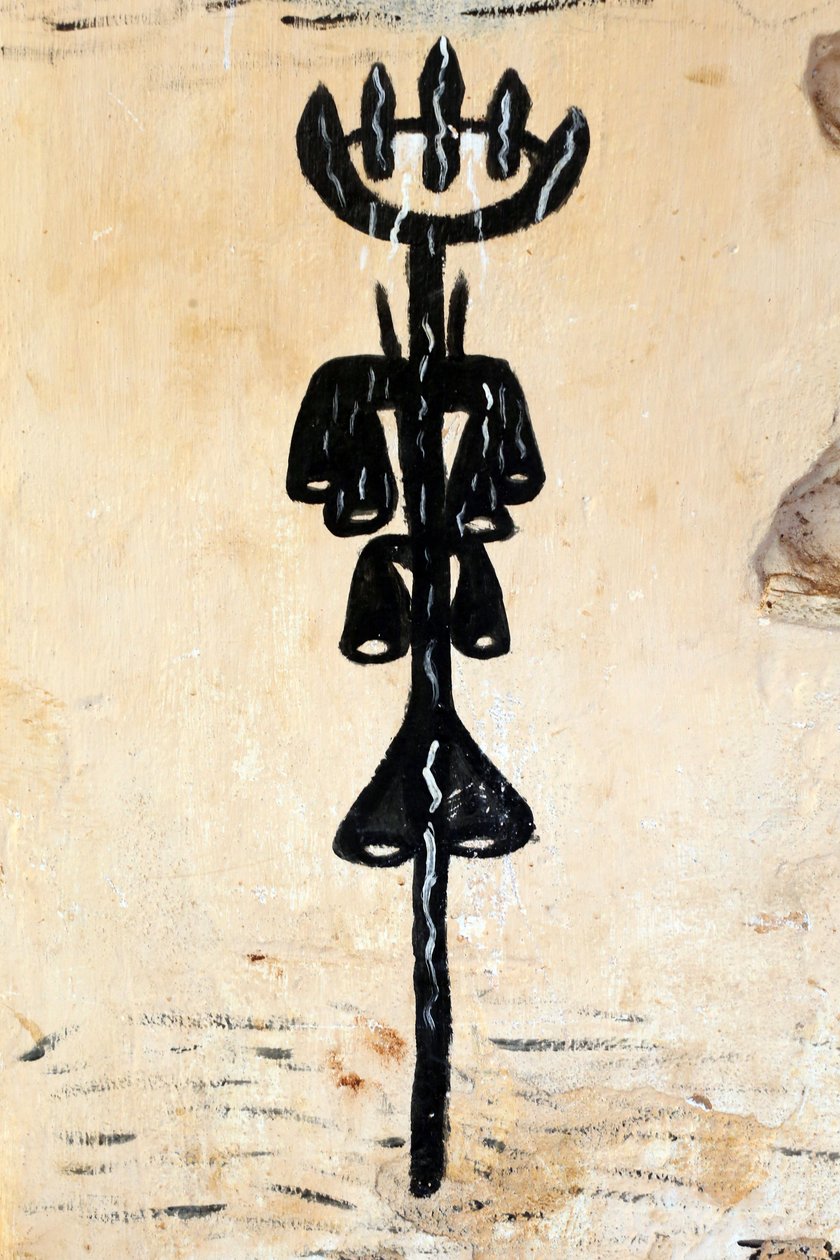 Voodoo-Wandmalerei auf einem Kloster, Togoville, Togo von Unbekannt