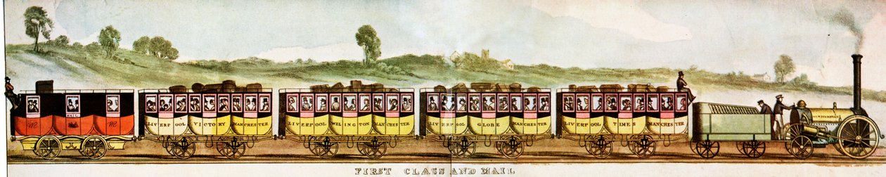 Wagen für Erstklasspassagiere, Liverpool-Manchester Eisenbahn von Unbekannter Künstler