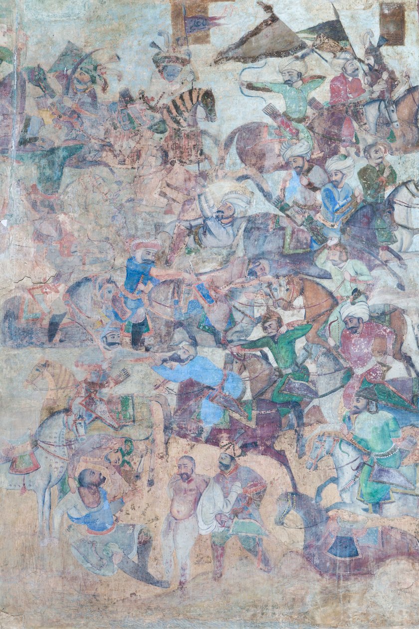 Wandmalereien am Qeysarieh-Portal, Naqsh-e Jahan Imam-Platz, Esfahan, Iran von Unbekannter Künstler