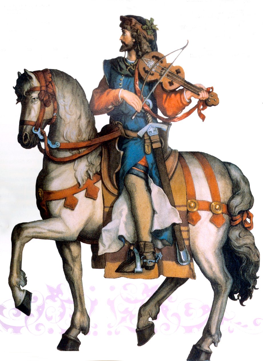 Walther von der Vogelweide, frühes 20. Jahrhundert (Illustration) von Unbekannter Künstler