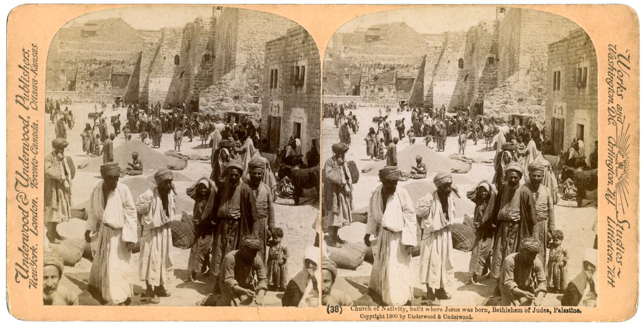 Geburtskirche, erbaut an der Stelle, wo Jesus geboren wurde, Bethlehem, Palästina, 1900 von Underwood and Underwood