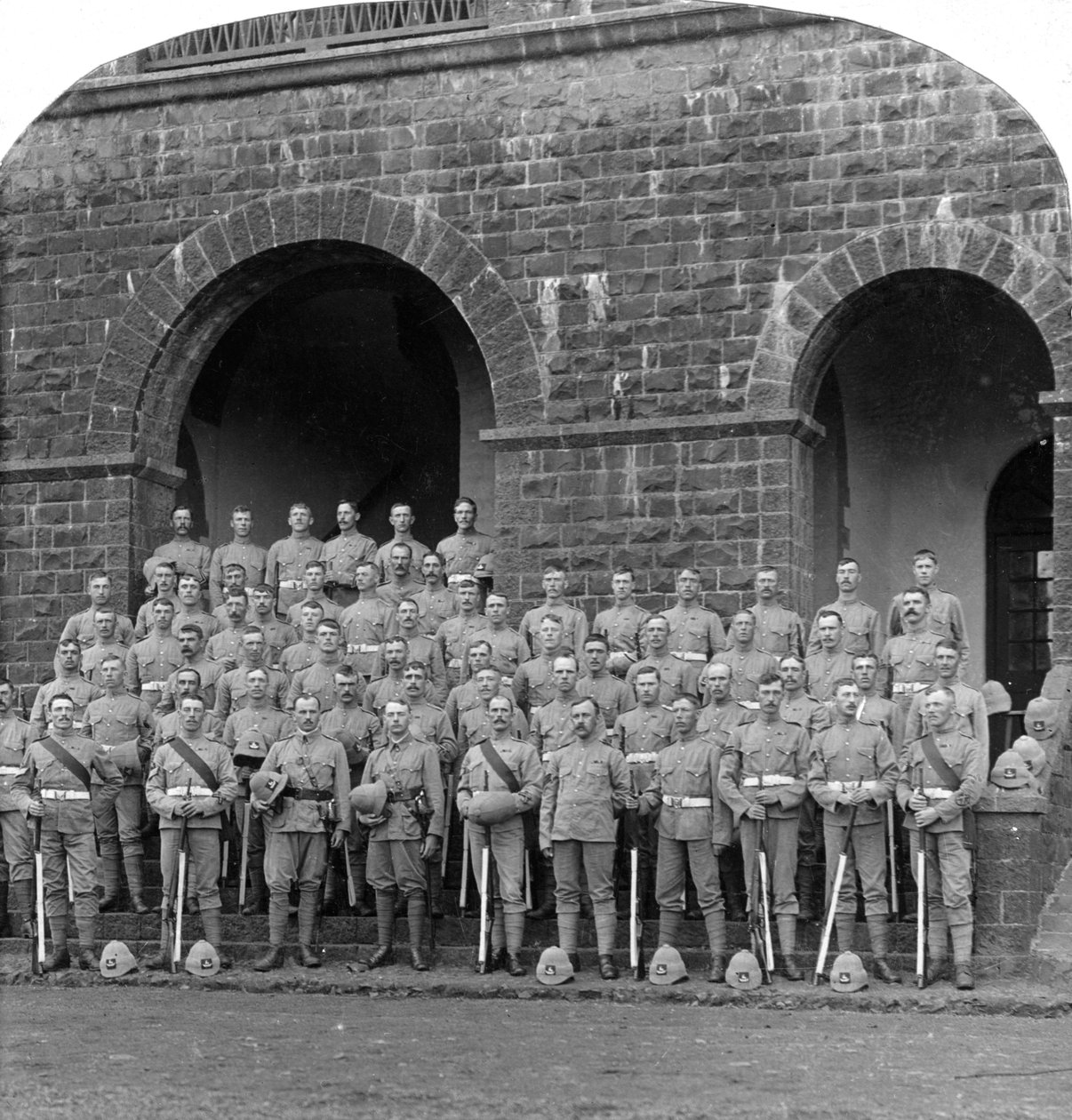 H Kompanie, Royal Warwickshire Regiment, Belgaum, Indien, 1900er Jahre von Underwood and Underwood
