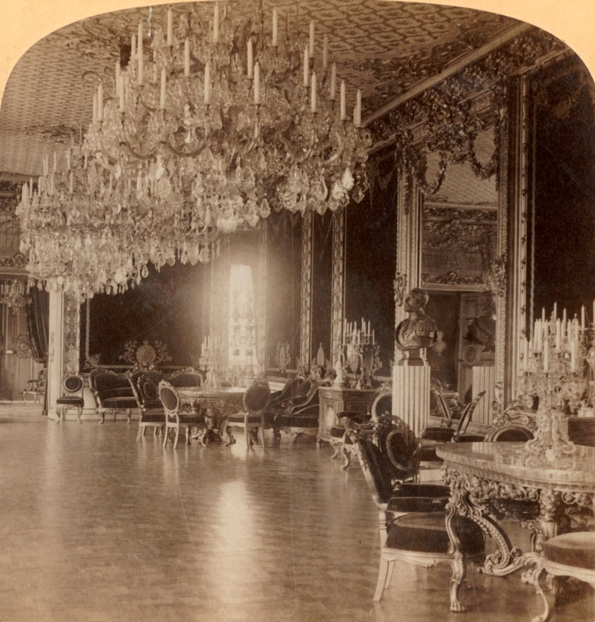 Im prächtigen Wohnsitz von König Oskar II., Königlicher Palast Stockholm, Schweden, 1902 von Underwood and Underwood