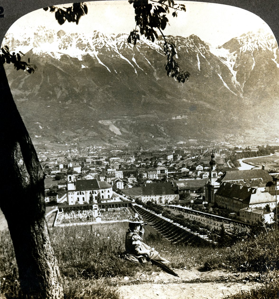 Innsbruck und die Bayerischen Alpen, Tirol, Österreich von Underwood and Underwood