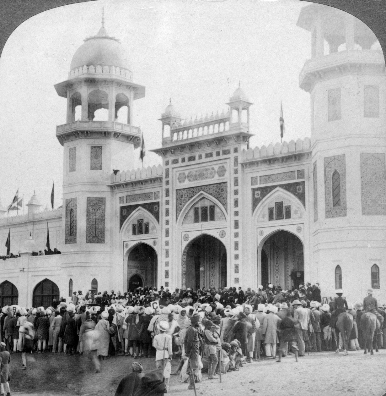 Lord Curzon eröffnet die indische Kunstausstellung, Delhi, Indien, 1903 von Underwood and Underwood