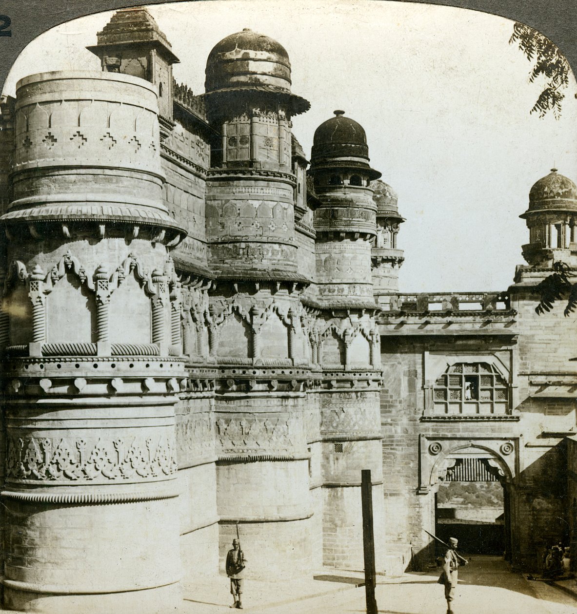 Man Singh Palast, Gwalior, Madhya Pradesh, Indien, um 1900 von Underwood and Underwood