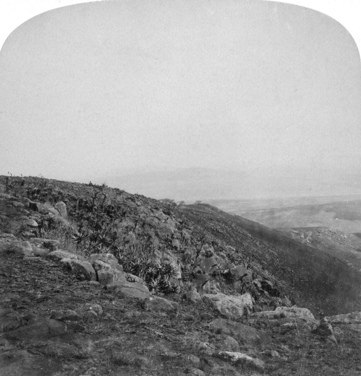 Südhang von Spion Kop, Südafrika, Burenkrieg, 1901 von Underwood and Underwood