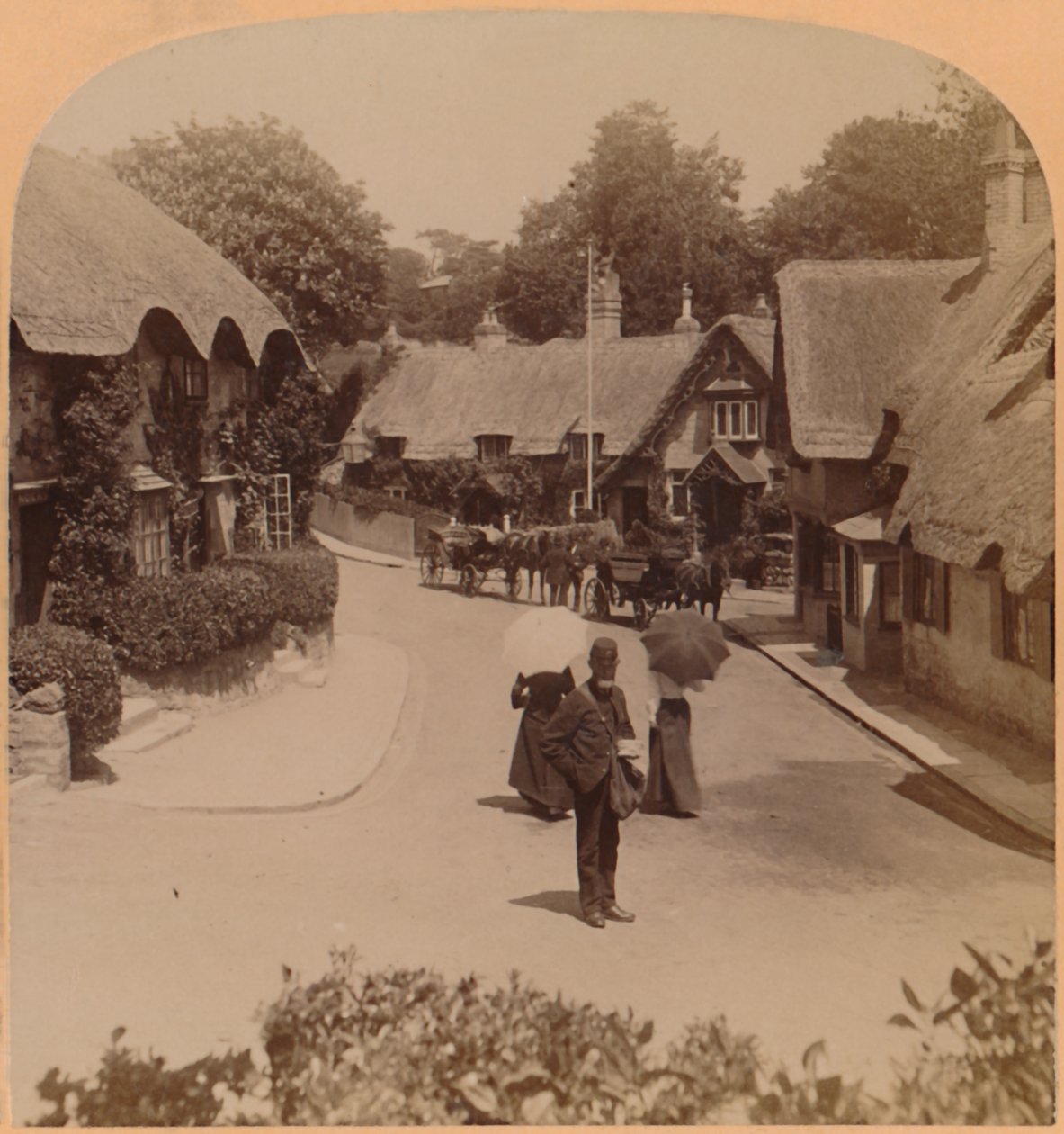 Die malerischen Häuser von Shanklin, Isle of Wight, England, 1900 von Underwood and Underwood