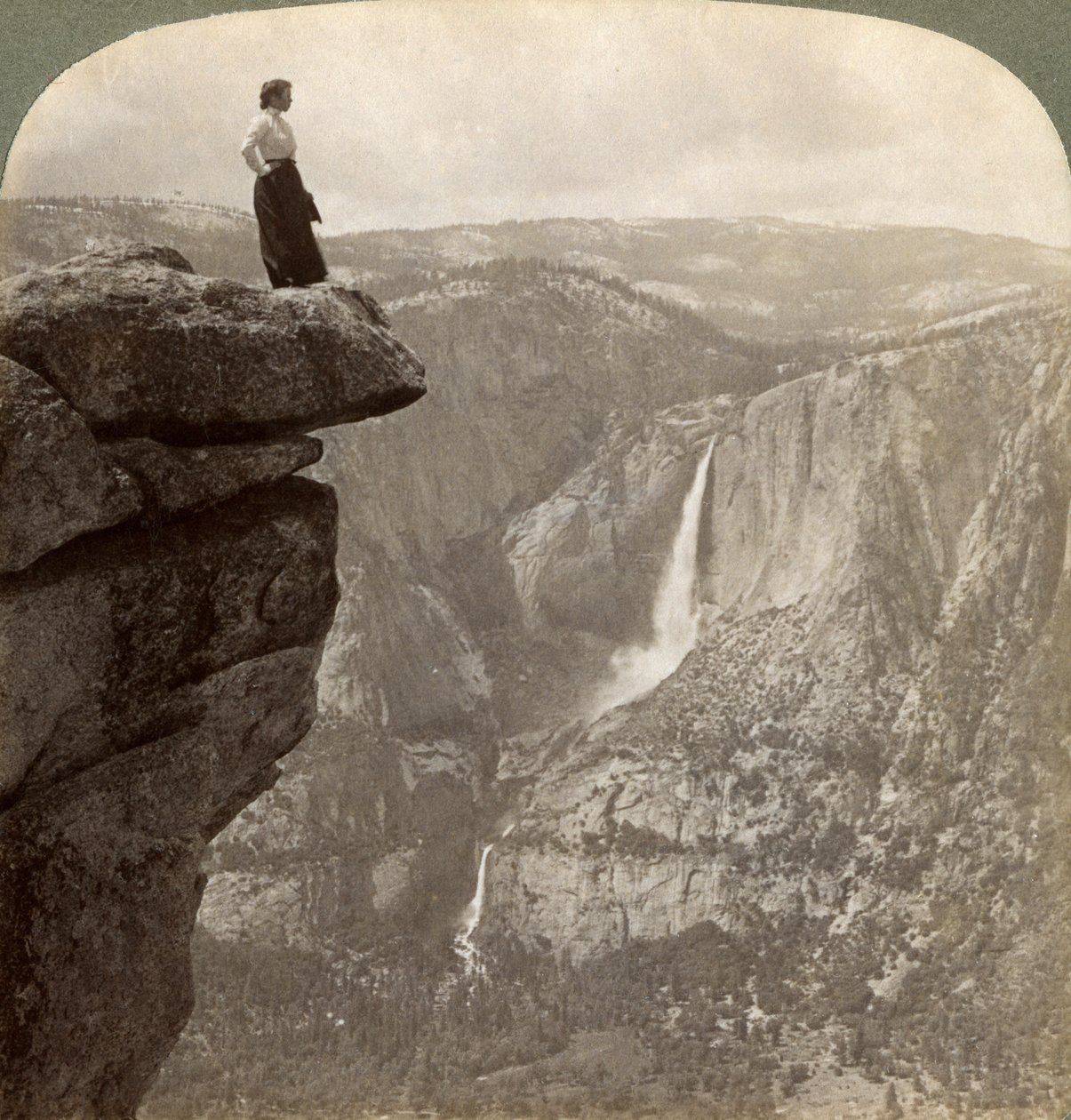 Blick vom Glacier Point, Yosemite Valley, Kalifornien, USA, 1902 von Underwood and Underwood