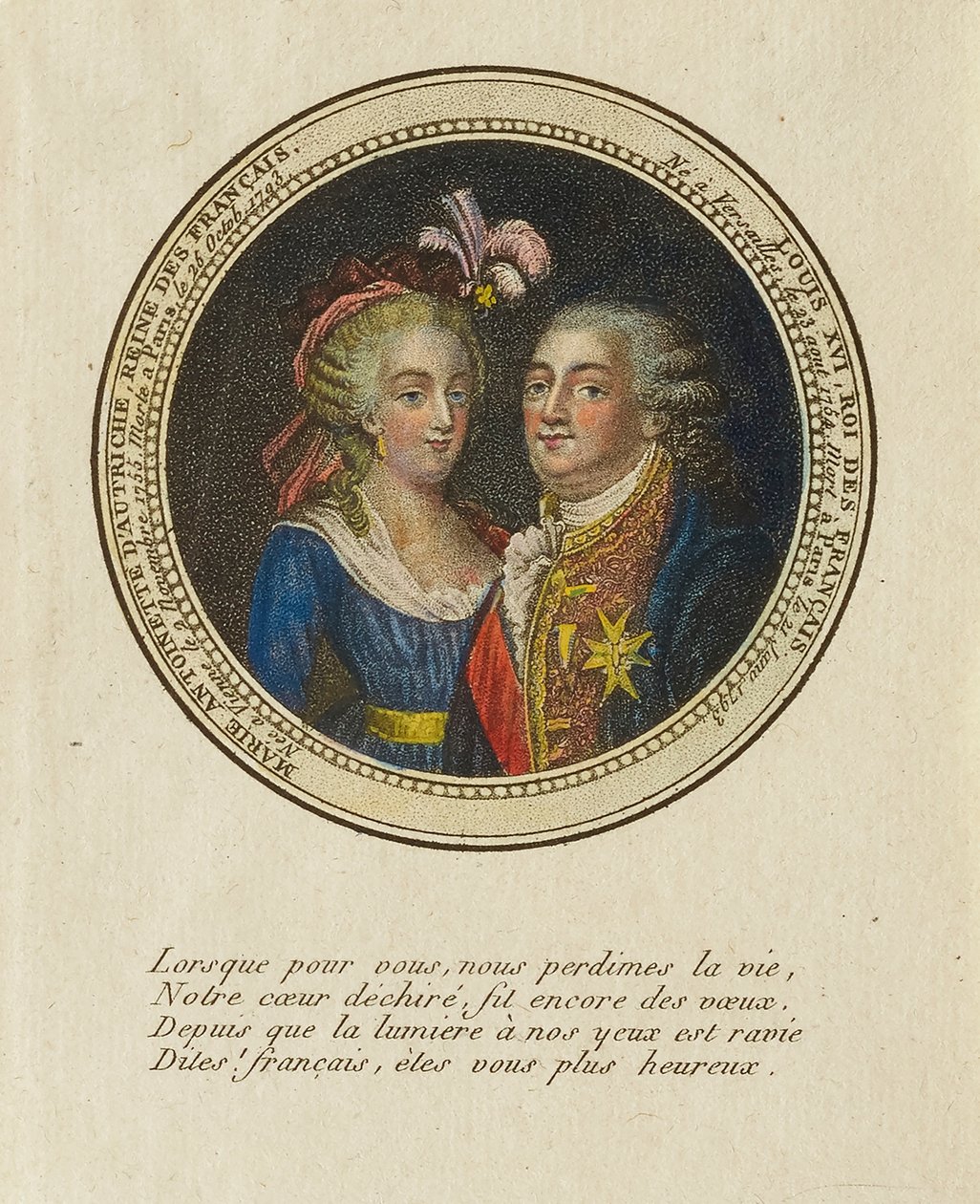 Marie Antoinette von Österreich, Königin der Franzosen; Ludwig XVI., König der Franzosen von Unidentified