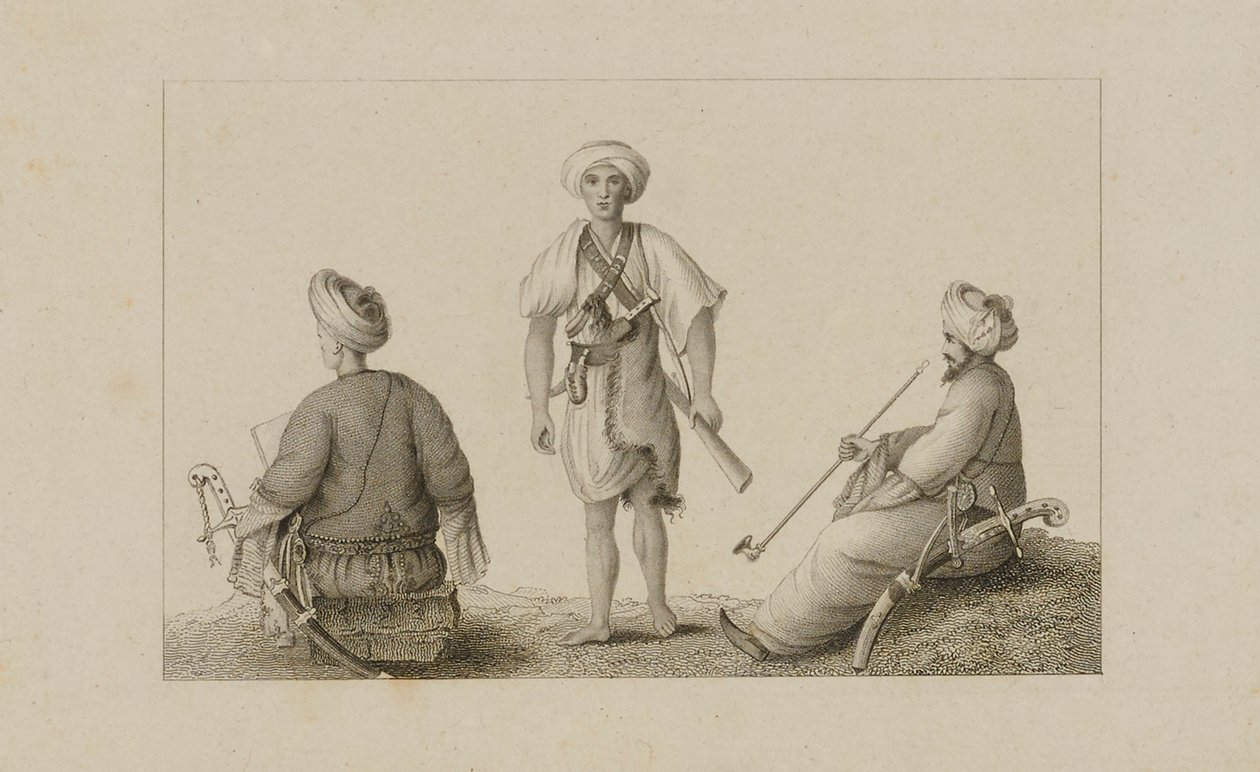 Drei Männer mit Turbanen von Unidentified