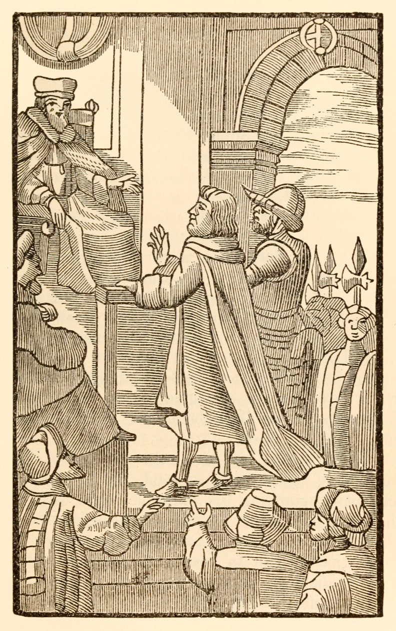 "Nun, treuer Mann, sprich für deinen Gott" aus "Die Pilgerreise von dieser Welt zu der zukünftigen Welt" von John Bunyan von Unknown