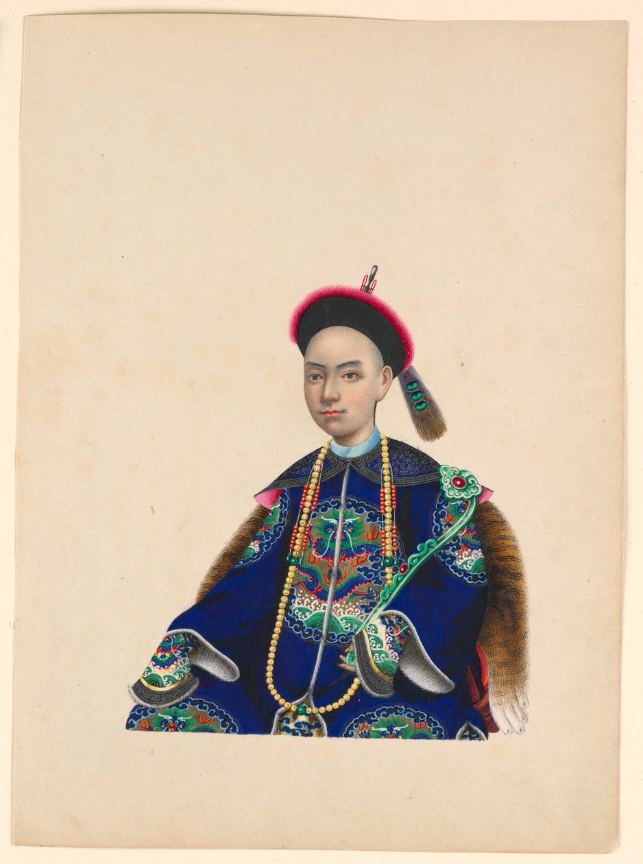 Miniatur, Porträt eines sitzenden Mannes, ca. 1820–60 von Unknown